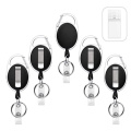 Amazon Hot Sale Retractable Badge Reel With Carabiner Clip And Heavy Duty Id Card Holders Keychain
